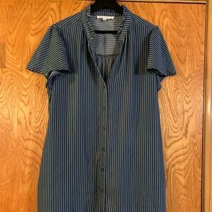 Jane + Delancey Blue Striped Shift Dress